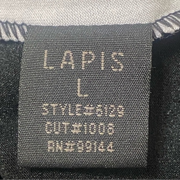 Lapis Beaded Sequin Floral Sleeveless Top Black White Party Y2K Large - Picture 6 of 8